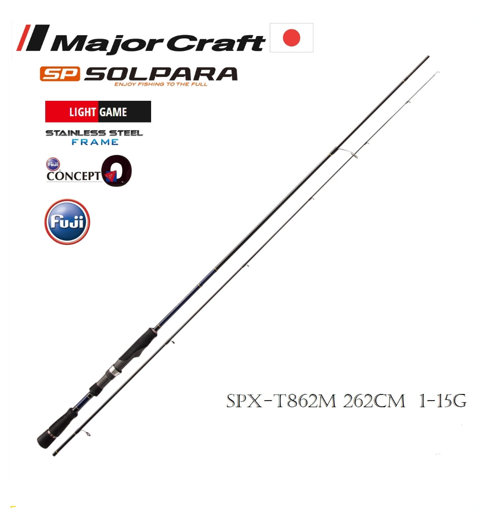 Major Craft Solpara New SPX-T862M LRF + Microjig Kamış Tubular Uç 262cm 1-15g