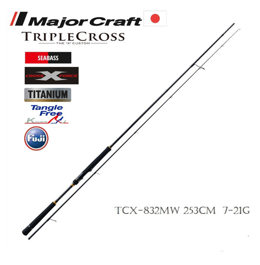 Major Craft Triple Cross New TCX-832MW Tachiuo Spin Kamış 253cm 7-21g