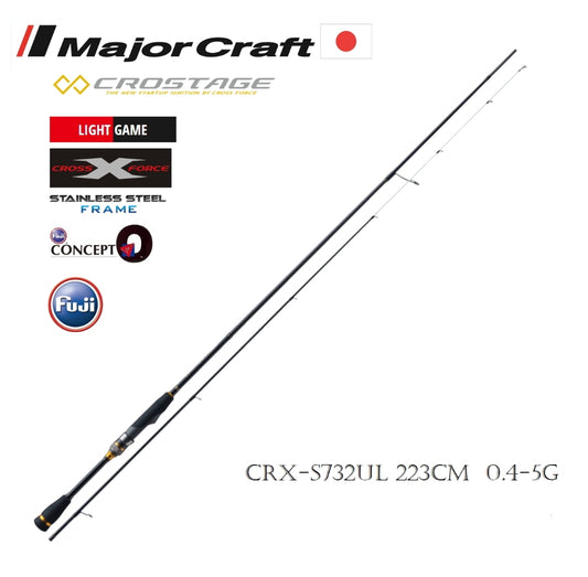 MAJOR CRAFT New Crosstage CRX-S732UL LRF 223CM 0.4-5g