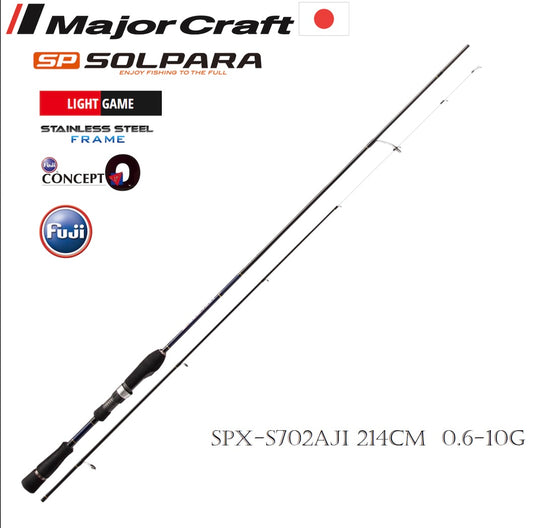 Major Craft Solpara New SPX-S702AJI LRF Kamış Solid Uç 214cm 0.6-10g