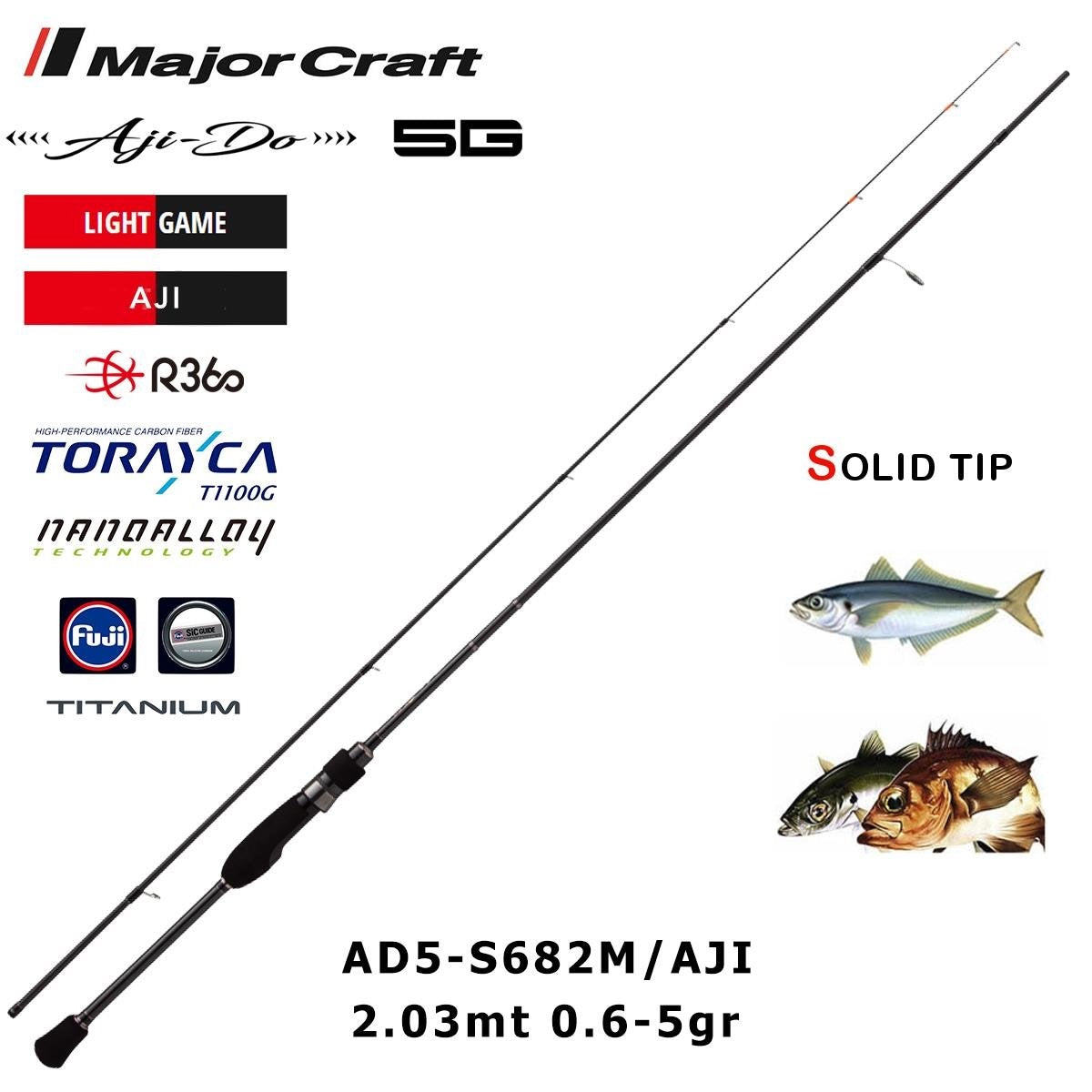 Major Craft 5G Ajido AD5 S682M Aji Kamış 203cm 0.6-5g