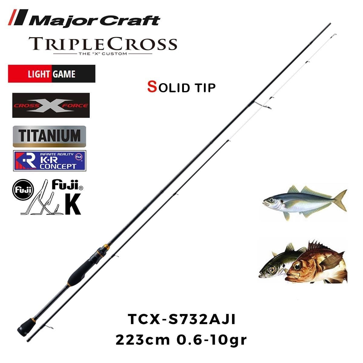 Major Craft Triple Cross New TCX-S732AJI .Kamış Solid Uç 223cm 0.6-10g