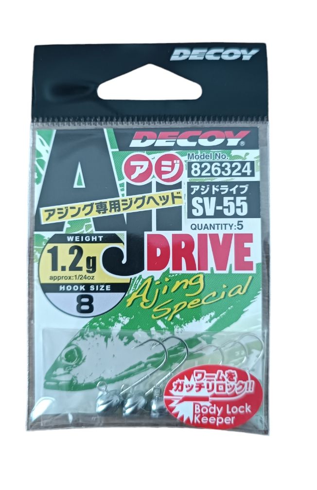 Decoy SV-55 Aji Drive Jighead No 8 - 1.2 g