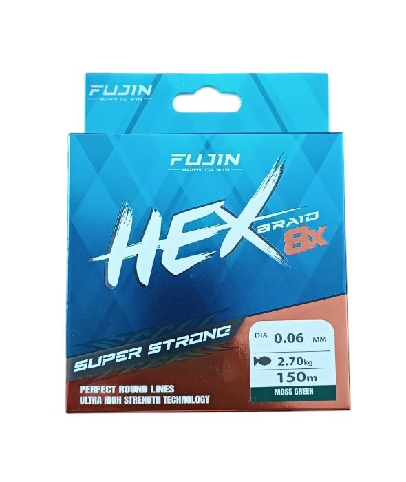 Fujin Hex 8X 150Mt. Moss green Pe Line 0.06mm