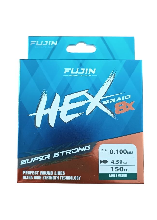Fujin Hex 8X 150Mt. Moss green Pe Line 0.10mm