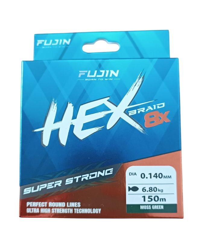 Fujin Hex 8X 150Mt. Moss green Pe Line 0.14mm
