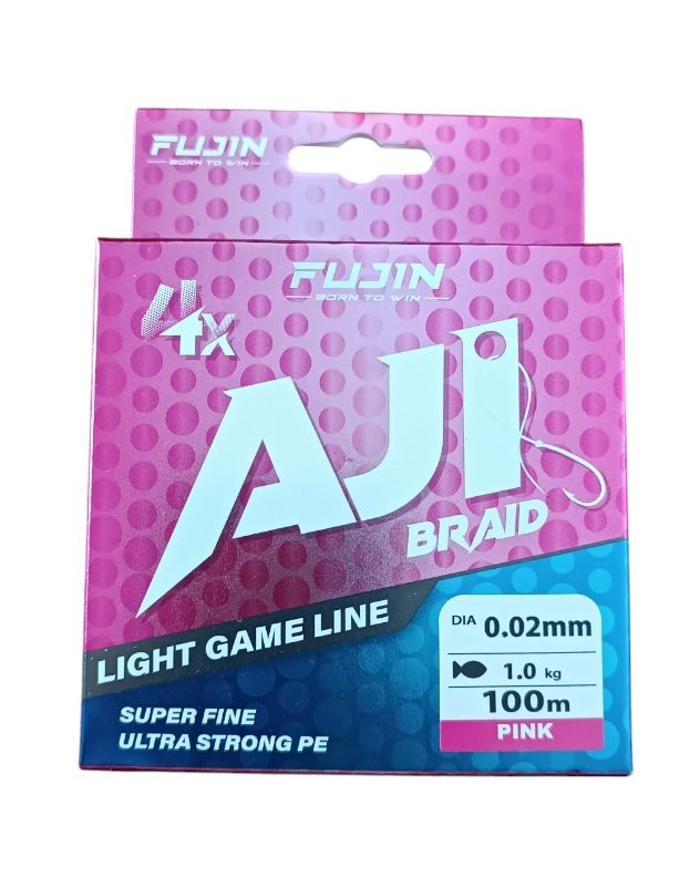 Fujin Aji Light Game Braid 4X 100Mt. Pink İp 0.02mm