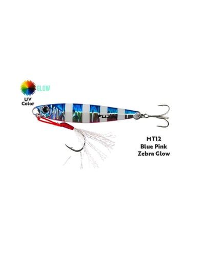 Fujin Jig-X 60gr Shore Jigging Jig Yem MT12 Blue Pink Zebra Glow
